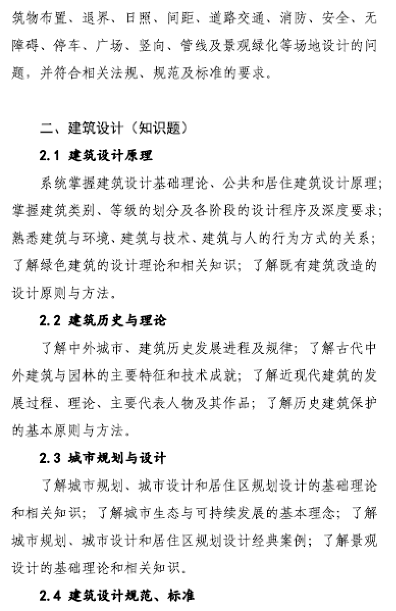 大事件！9門變6門！一級注冊建筑師考試大綱（21版）發(fā)布，2023年執(zhí)行！